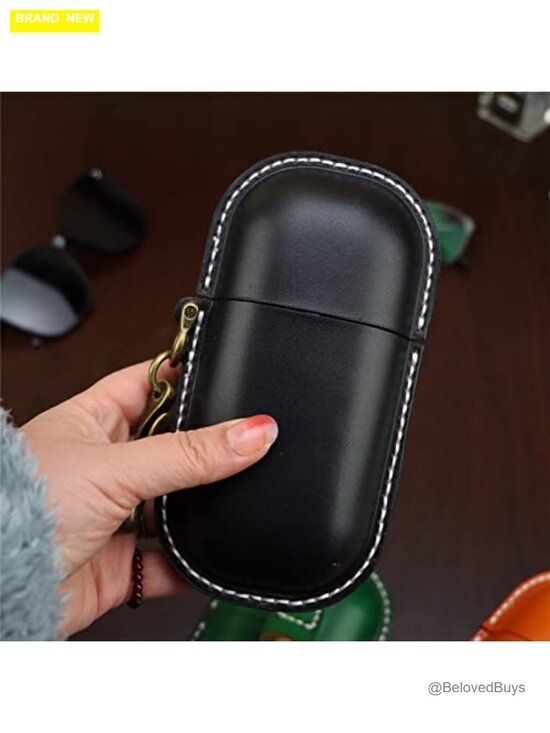 Handmade Cowhide Leather Eyeglass Case Hard Shell Retro Men Women Sunglasses main image 5